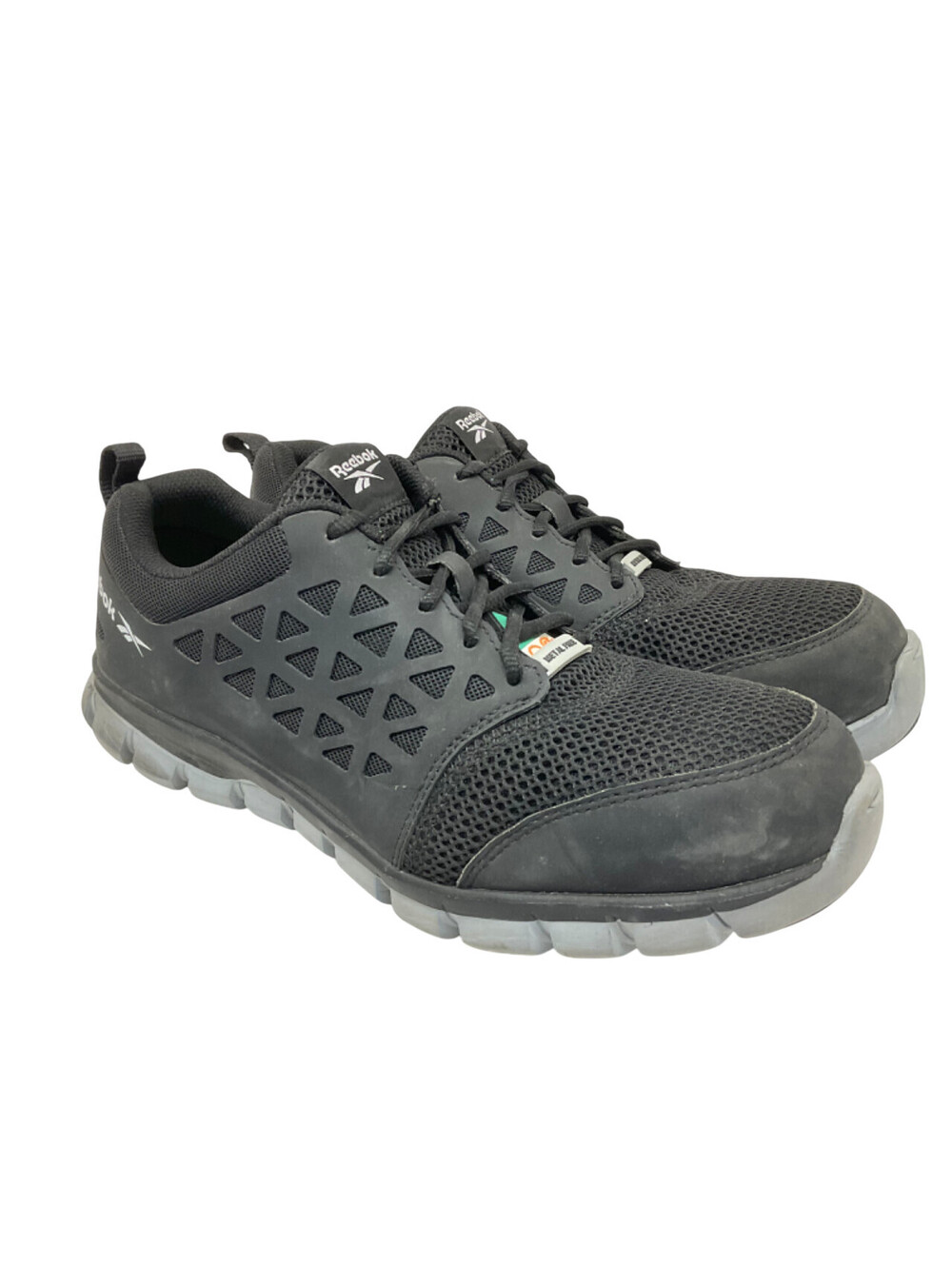 Reebok Work Men’s Sublite Safety Cushion Work Shoes IB4041 Black/Grey Size 9.5W